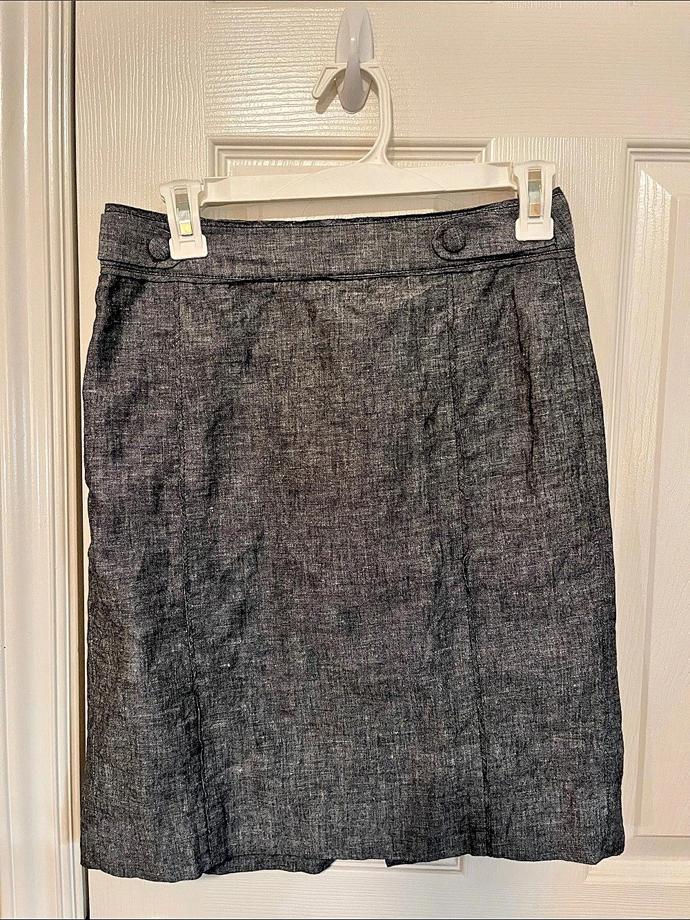Banana Republic Stretch Linen-Viscose Pencil Skirt Gray Size 2